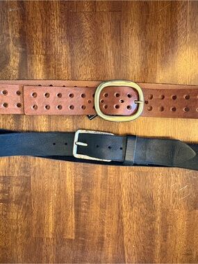 Two Brave Women’s Leather Belts Size 34/36